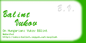 balint vukov business card